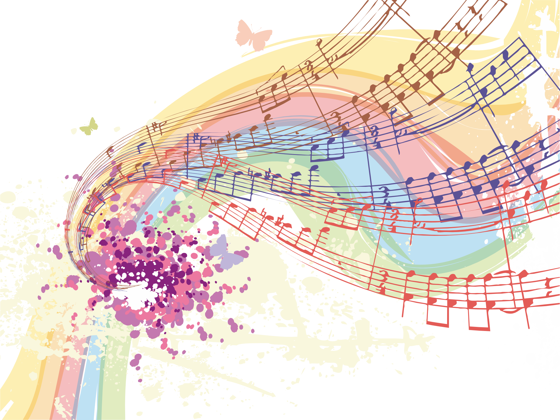 Musicscore. Музыкальный фон. Ноты фон. Картинки на музыкальную тему. Яркий музыкальный фон.