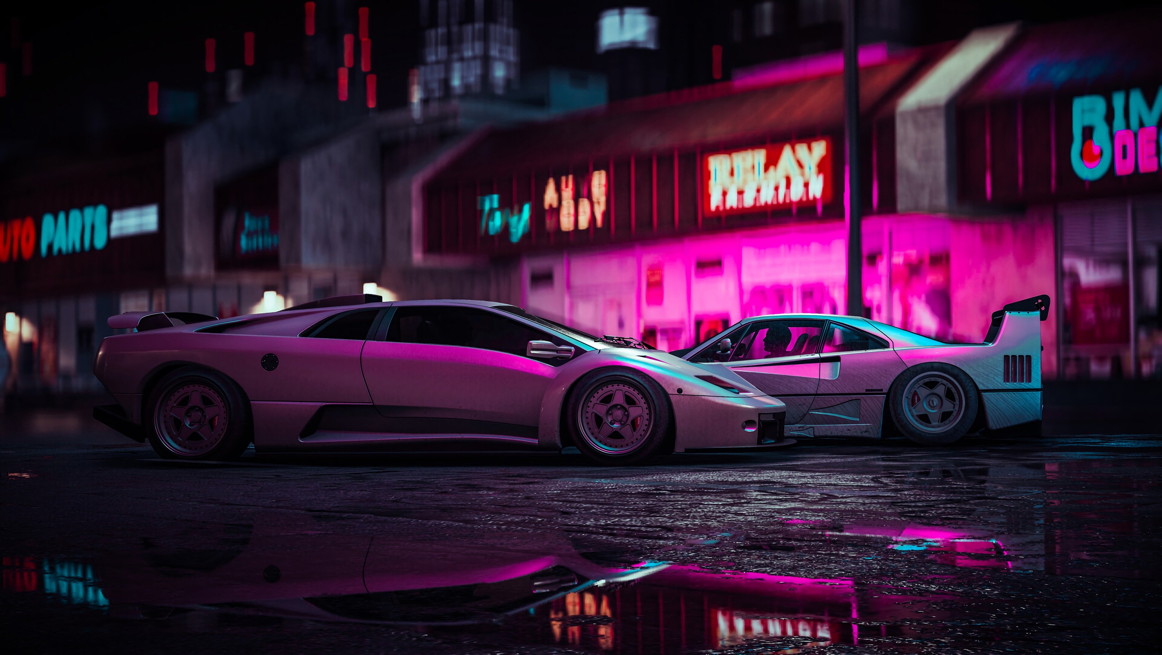 Lamborghini Countach Synthwave