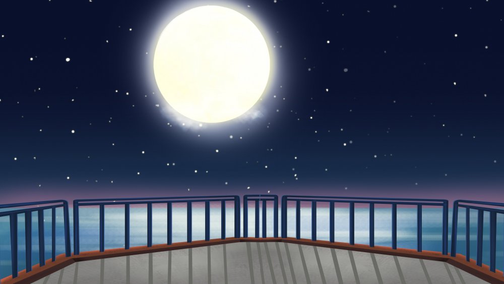 Балкон вечером аниме