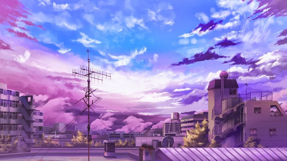 Фиолетовое небо аниме