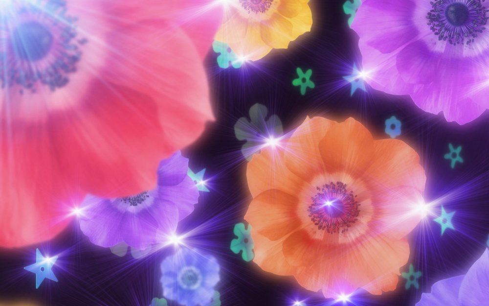 Анимационный фон цветы
