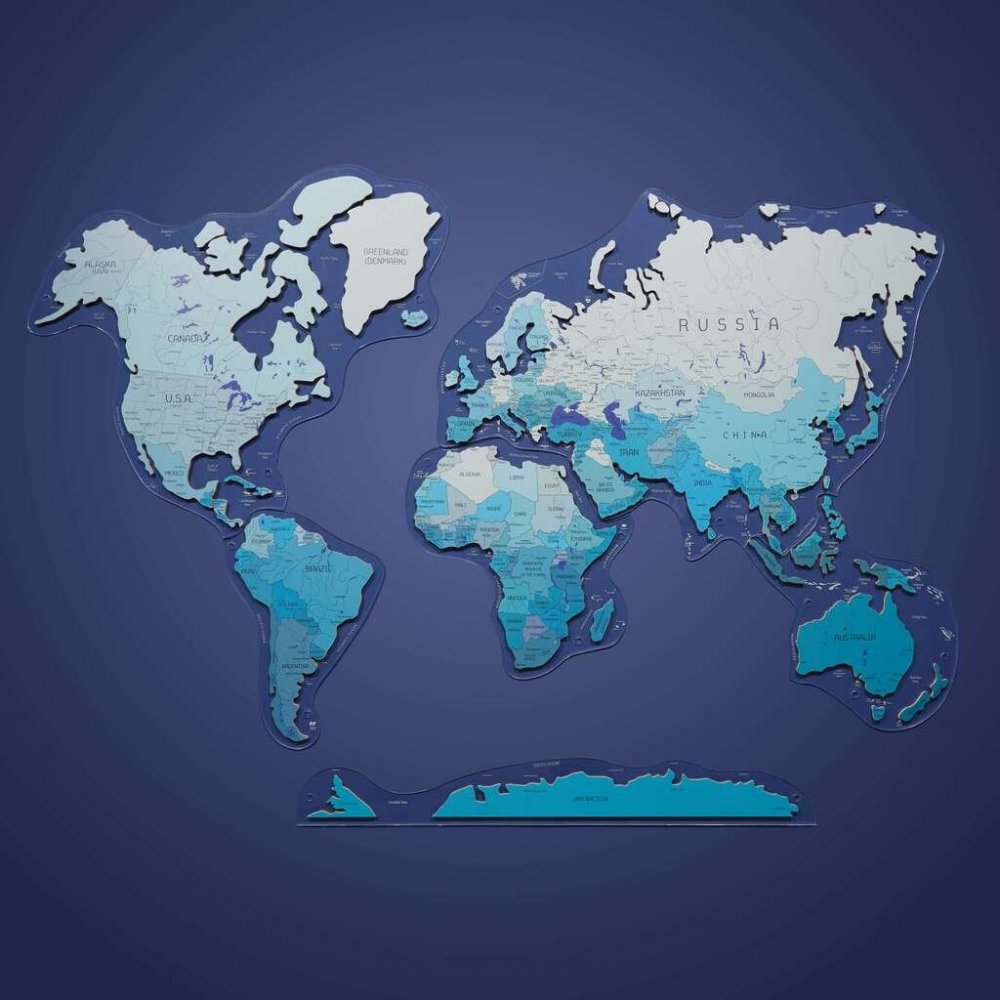 Карта мира без надписей