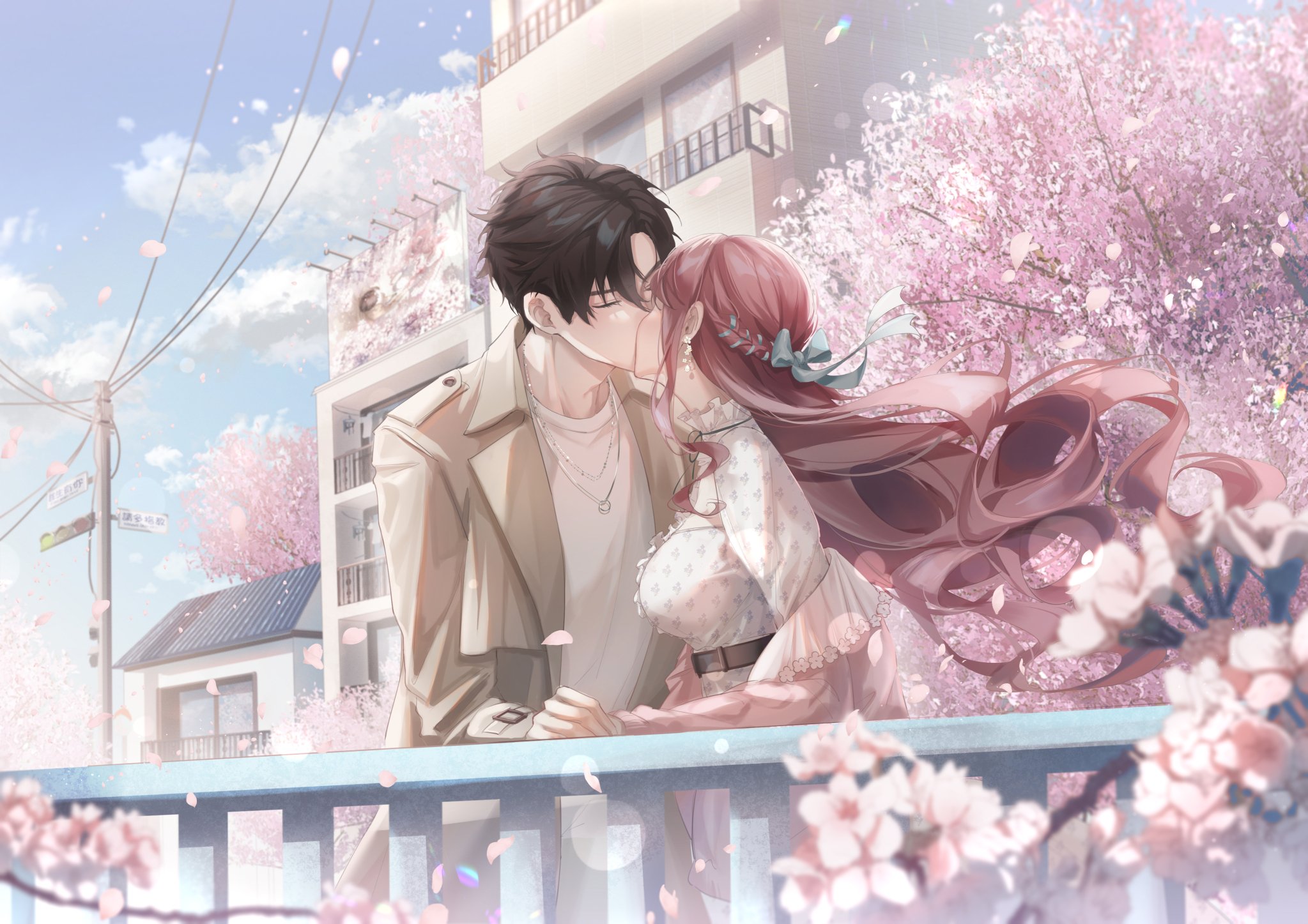 Романтика аниме цветы