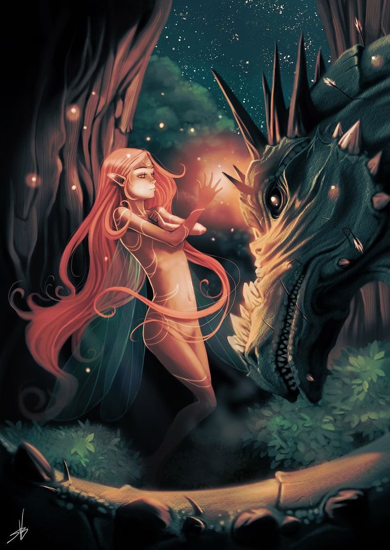 Девушка и дракон фэнтези