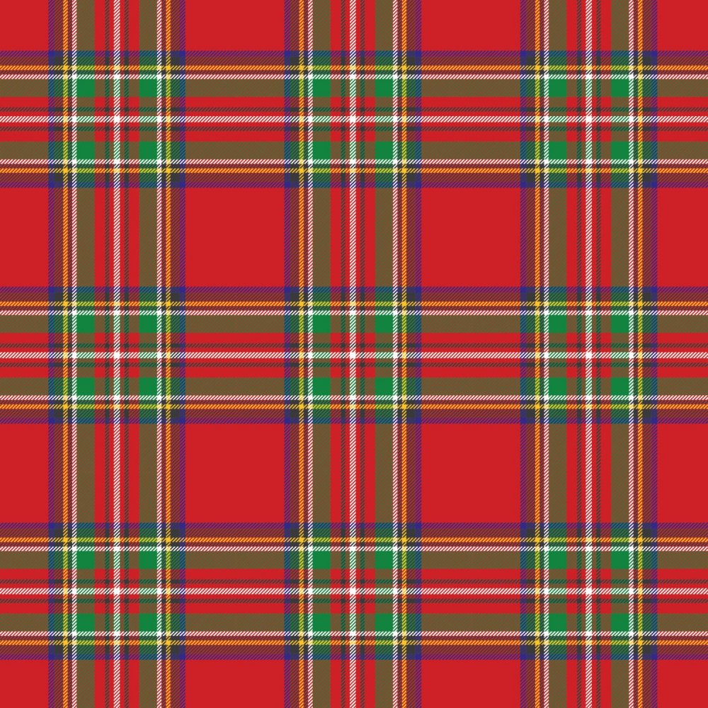 White Stewart Tartan