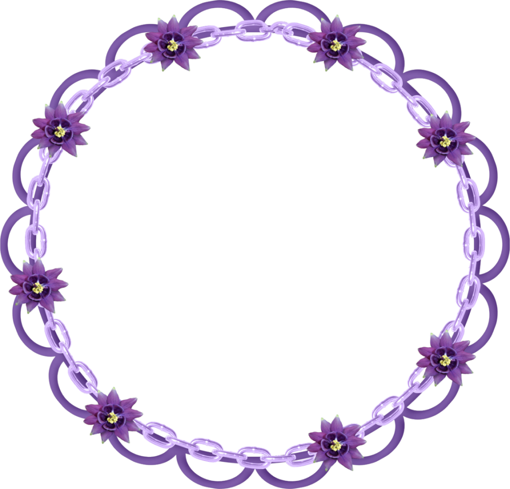 Фиолетовая круглая рамка