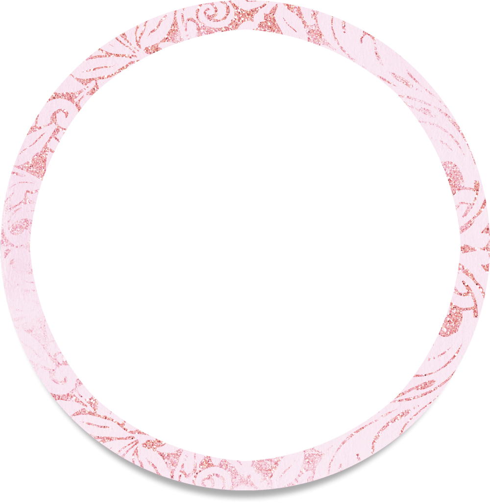 Рамка круглая розовая