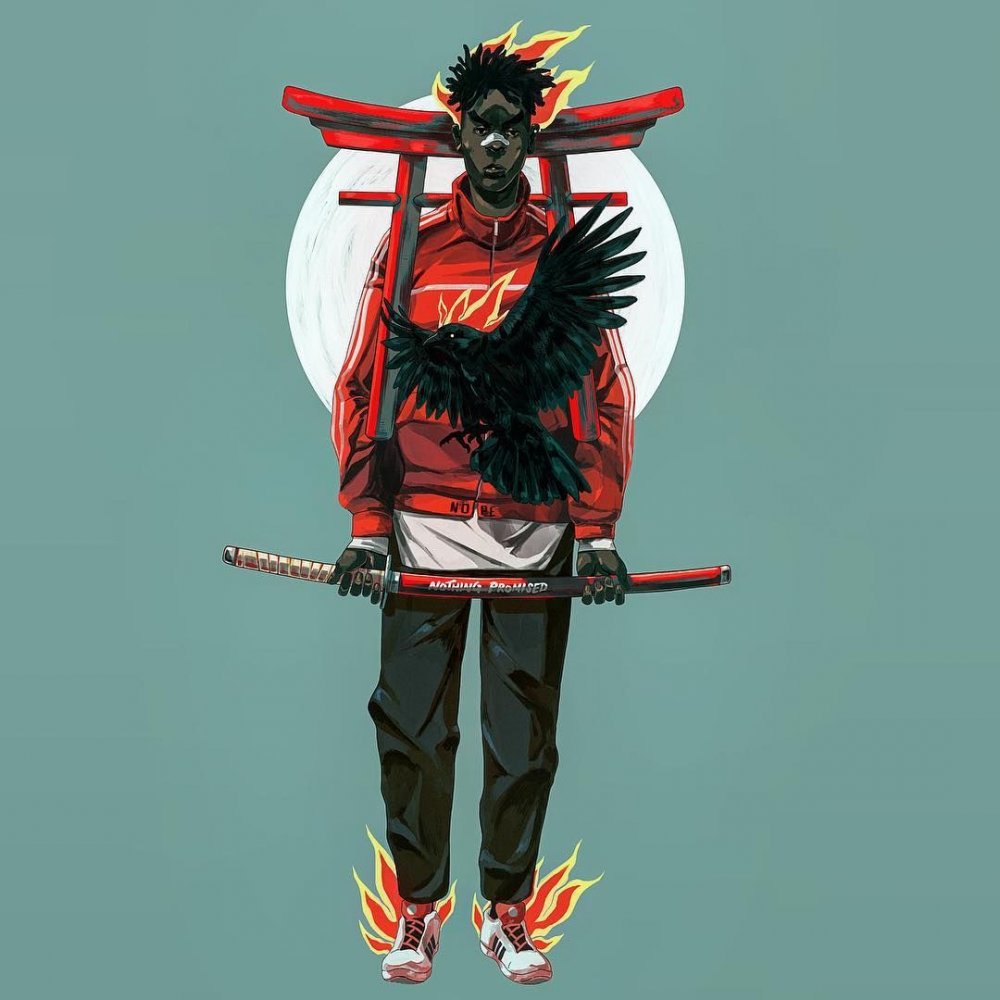 Neon Samurai Art