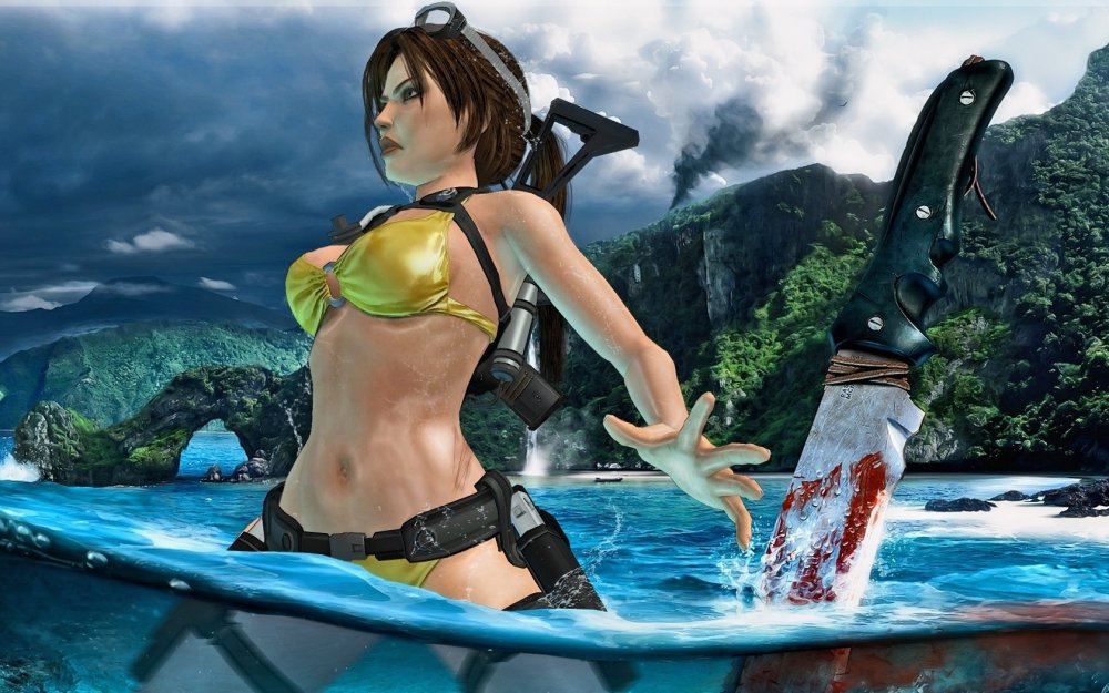 Tomb Raider Underworld Лара в купальнике