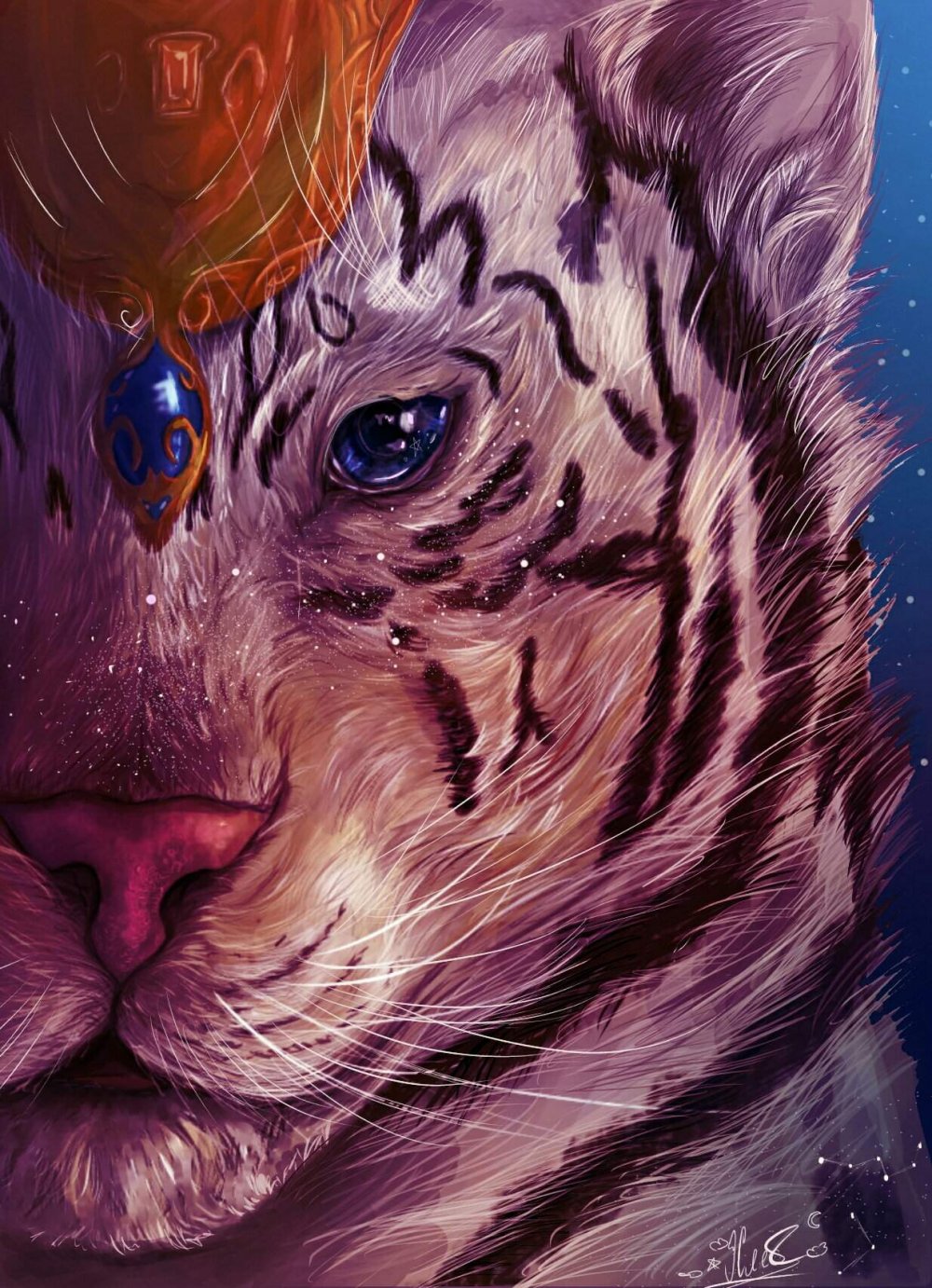 Арт коты-Воители тигр