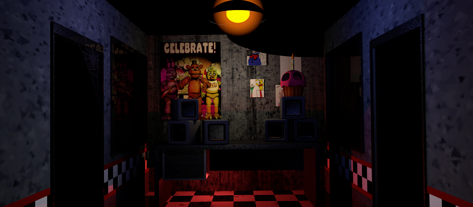 Five nights at freddy doom mod. ФНАФ 1 локация офис.