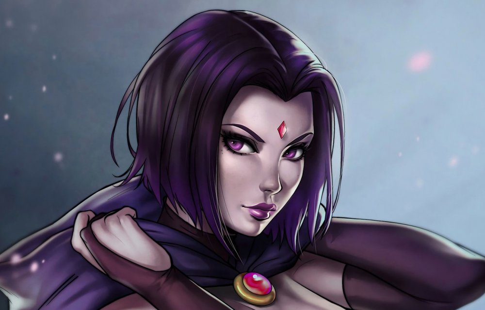 Teen Titans Raven в капюшоне