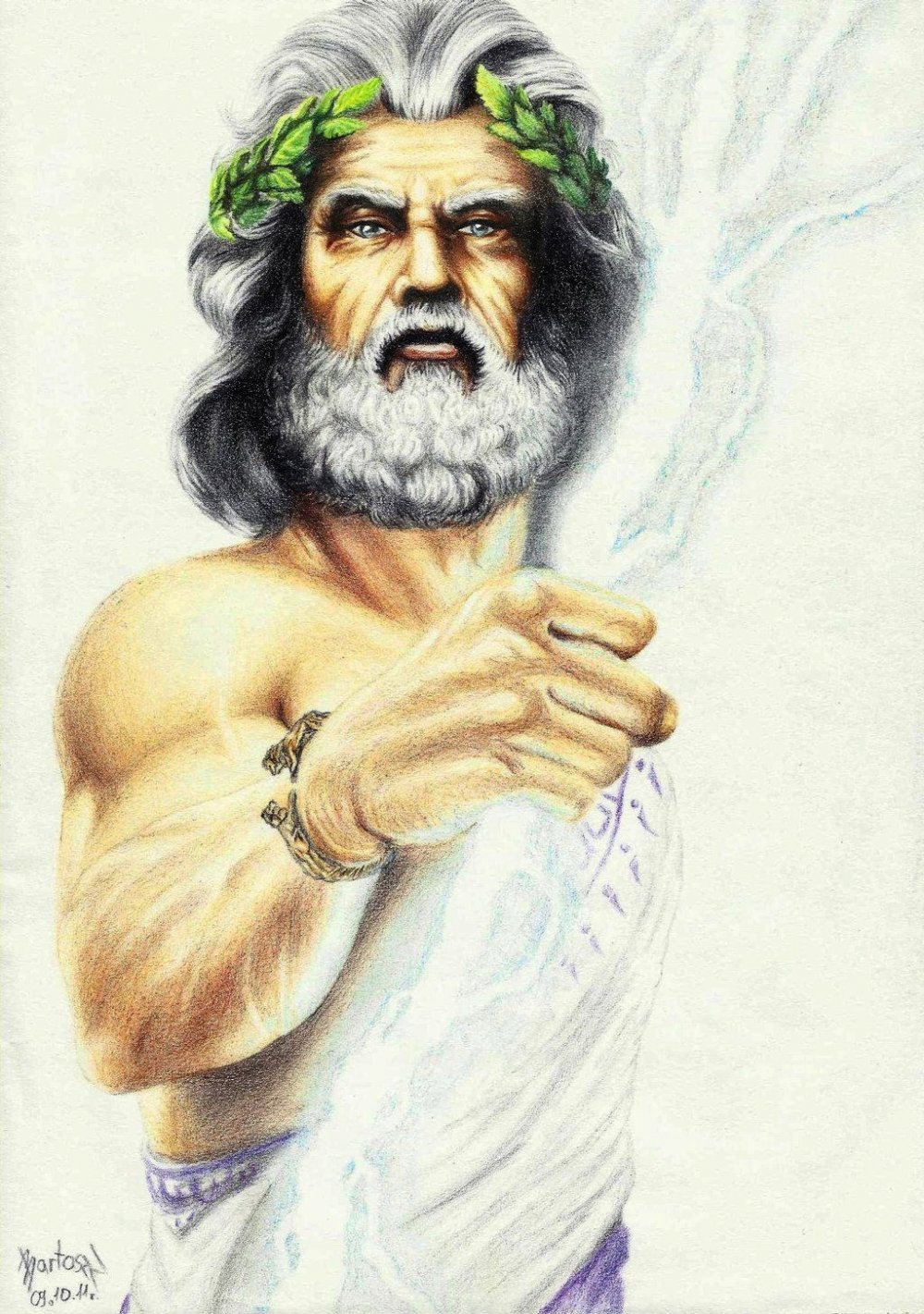 Зевс Бог громовержец арт