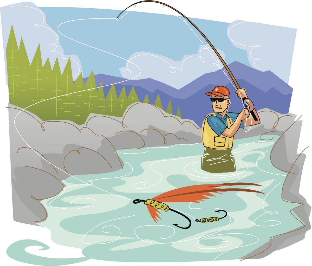 Рыбалка рисунок