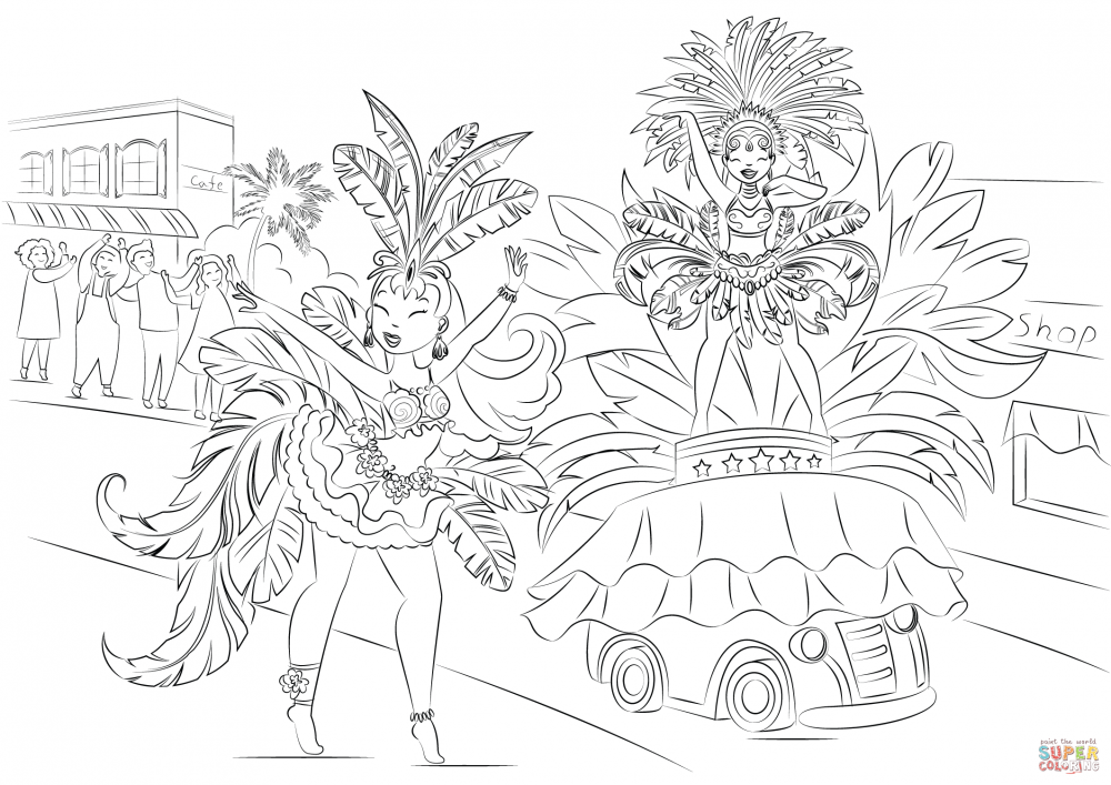 Рисунок на тему карнавал в цвете
