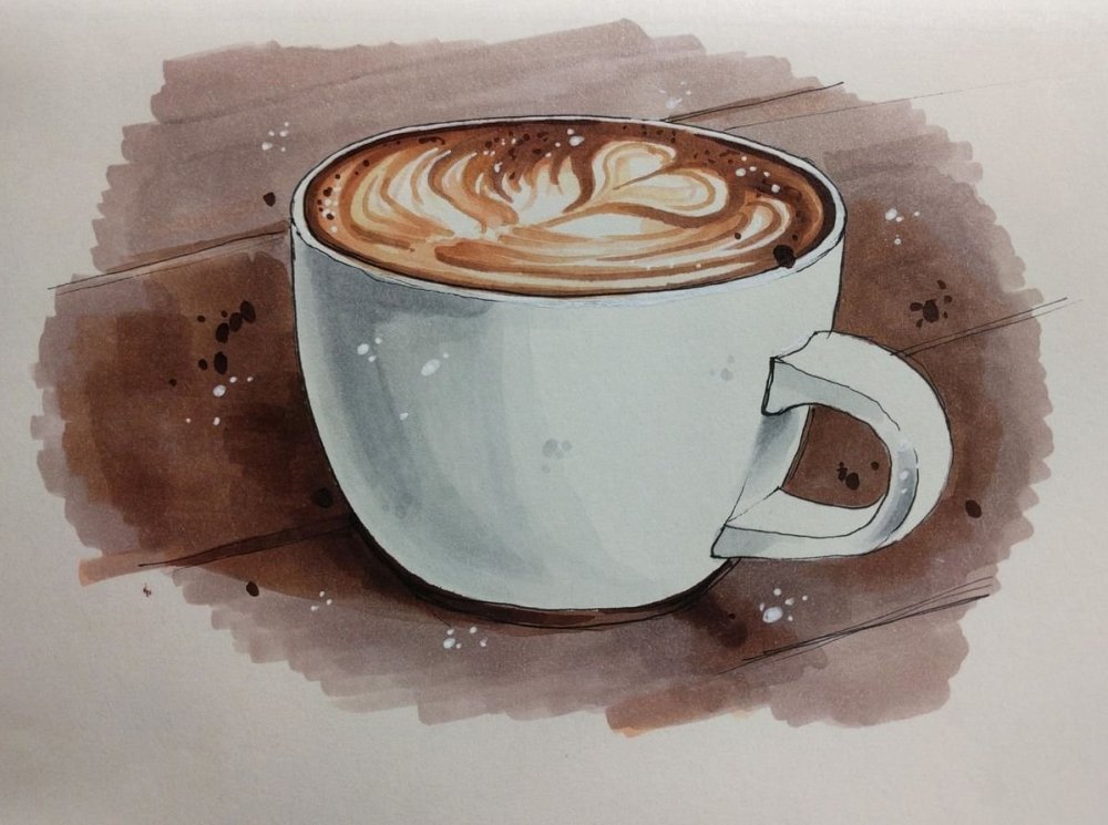 Кофе Старбакс рисунок