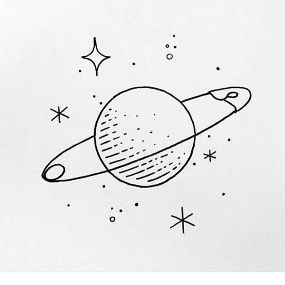 Планеты карандашом для срисовки