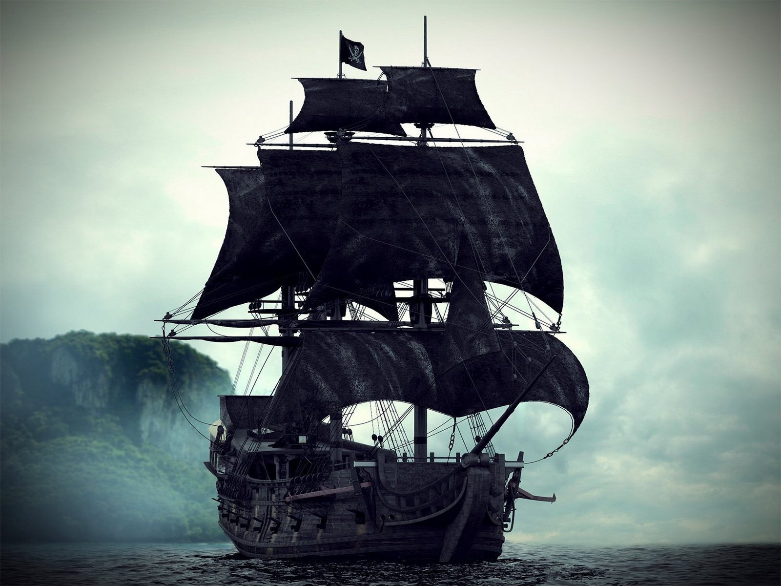 Чёрная Жемчужина пираты Карибского моря арт