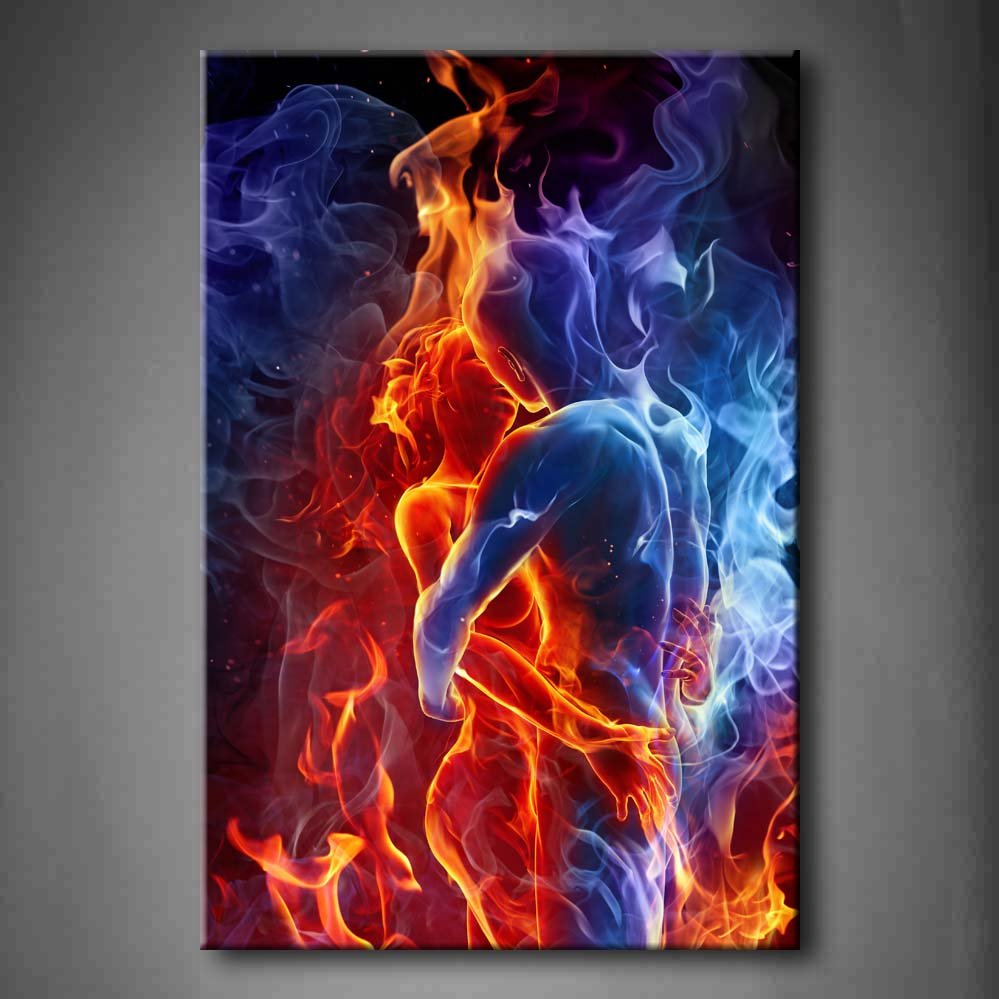 Мужчина и женщина в огне страсти