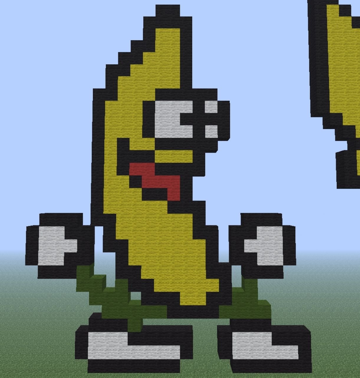 Банан пиксель арт