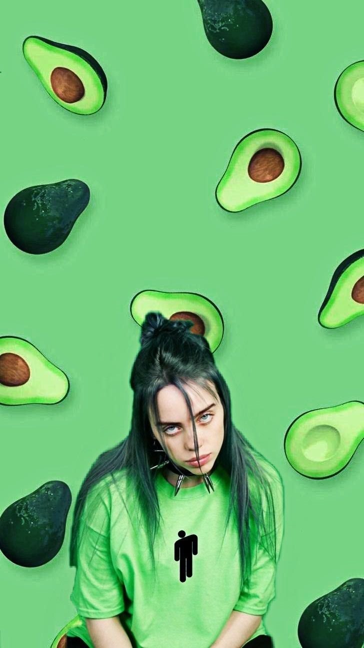 Обои Billie Eilish с авокадо