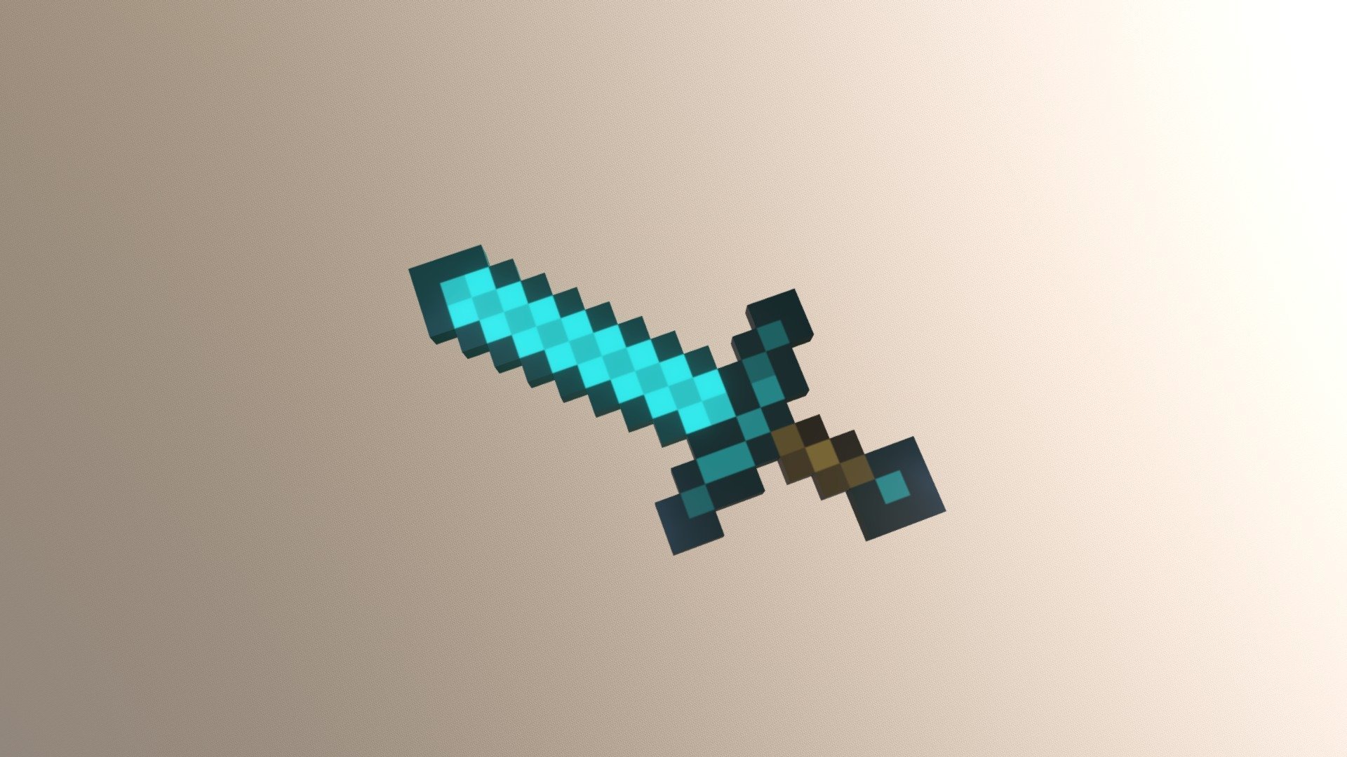 Minecraft Стив с алмазным мечом