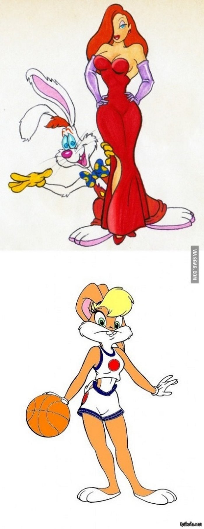 Jessica rabbit and bugs bunny costume