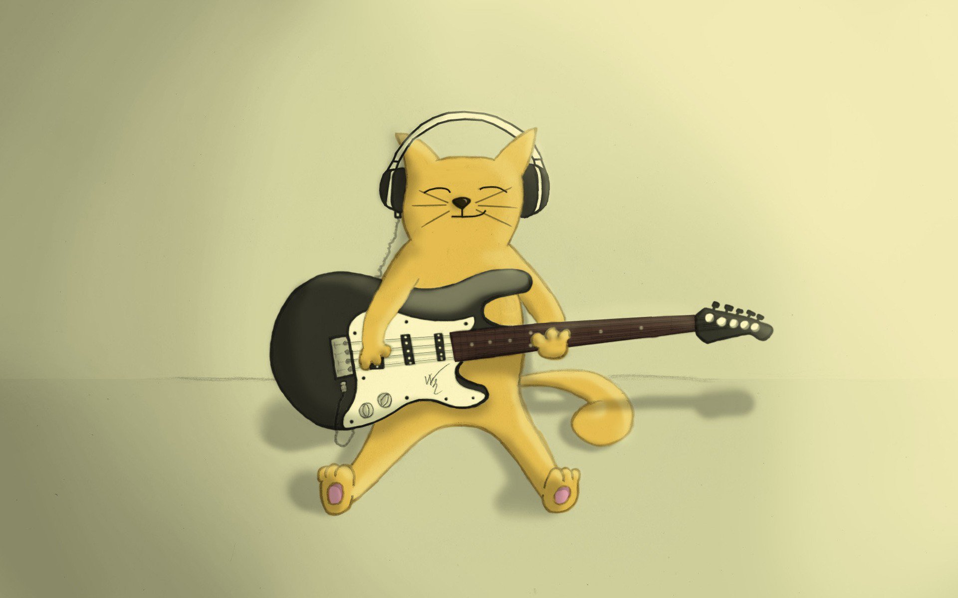 Котик с гитарой