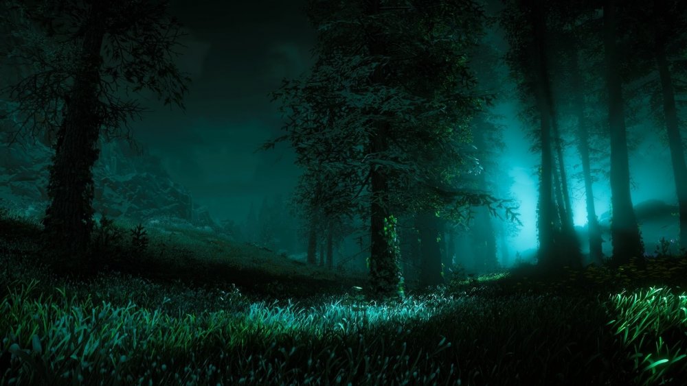 Ночной лес фэнтези
