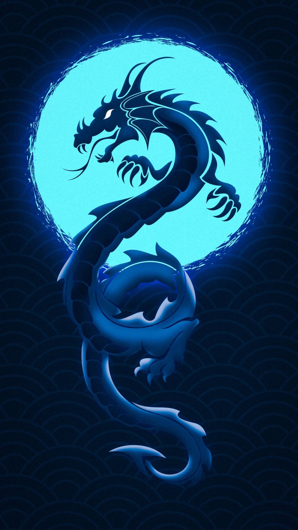 Синий китайский дракон
