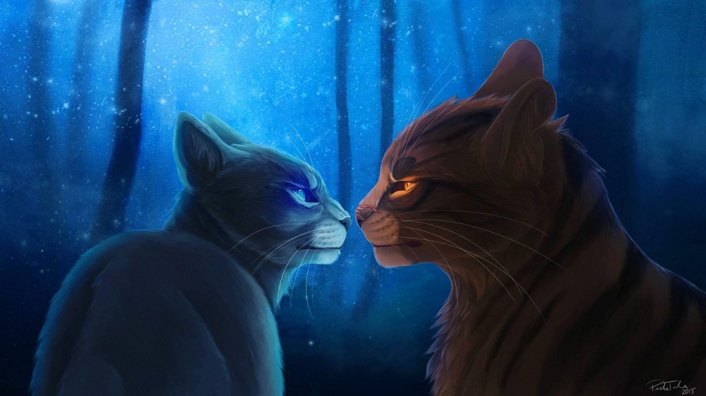 Коты Воители синяя звезда и Огнегрив
