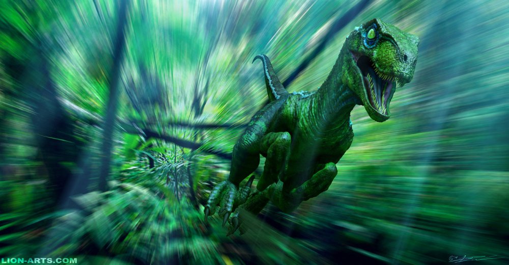 Зеленый Раптор динозавр