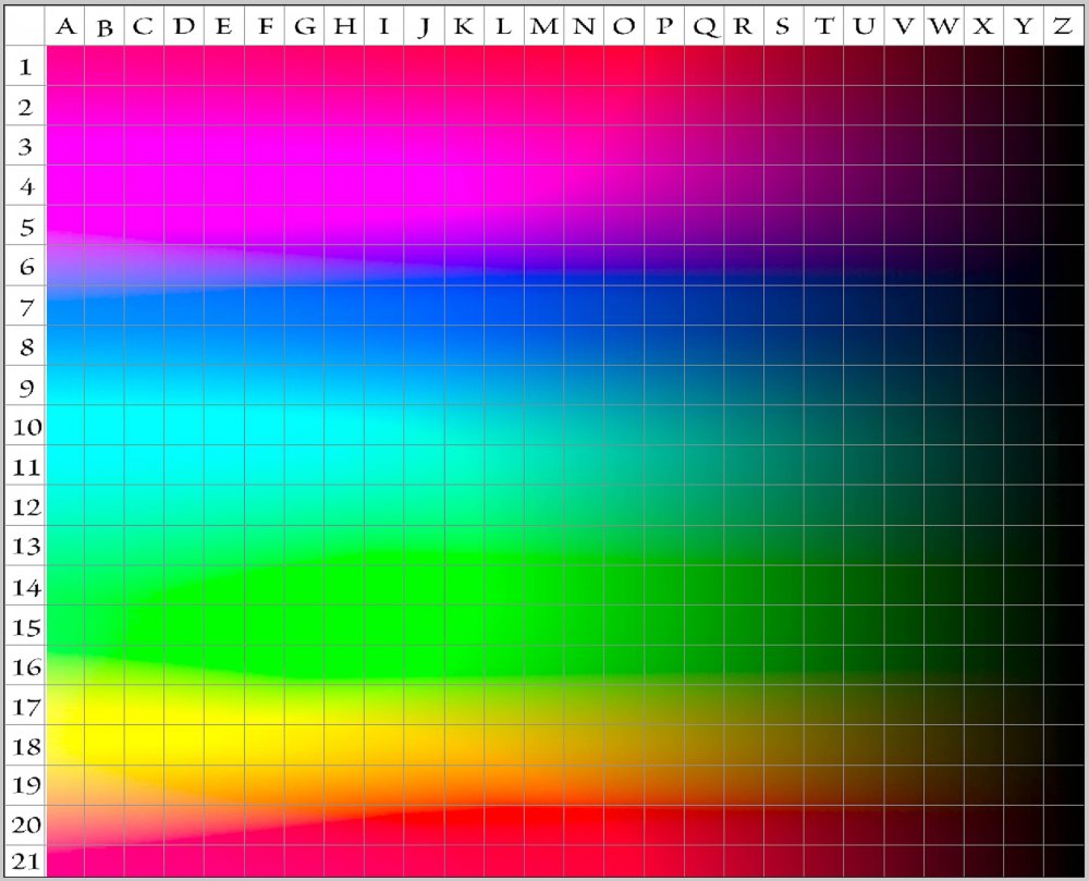 Тест лист для струйного принтера Epson 4 цвета
