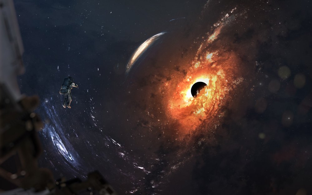 Чёрная дыра в космосе
