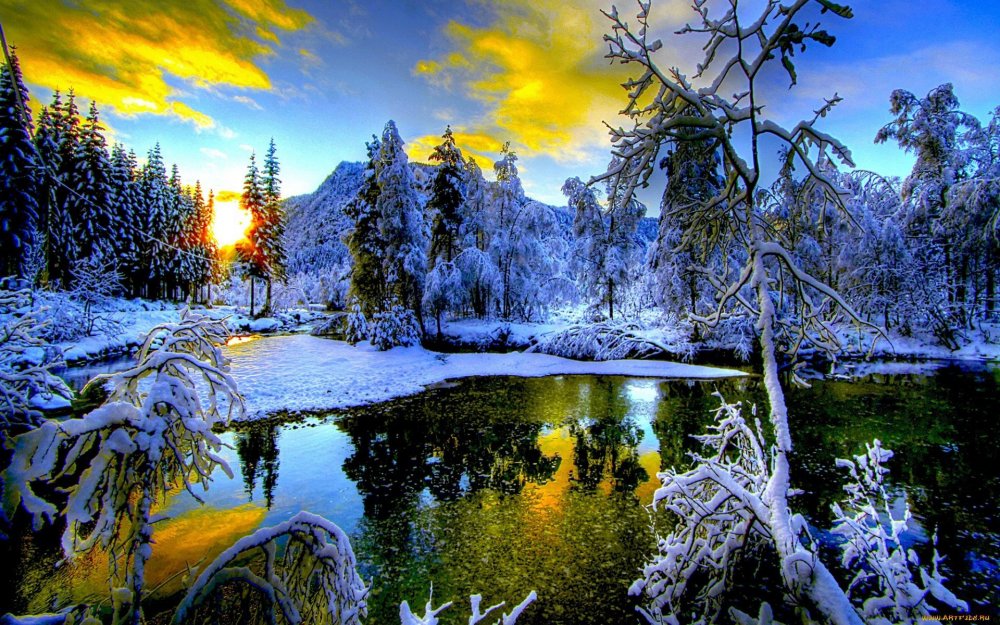 Самые красивые пейзажи зима