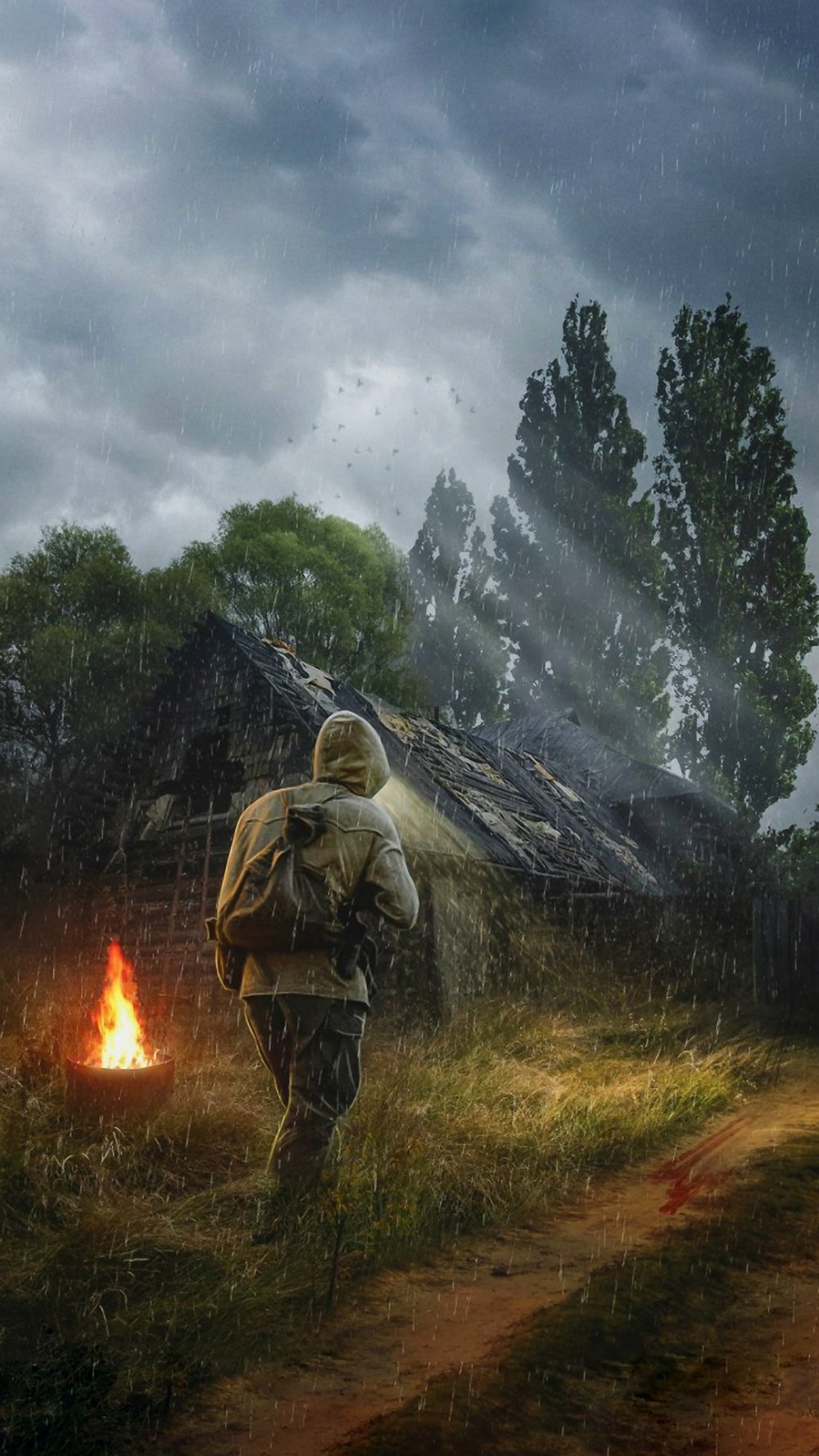 Зона Чернобыль сталкер дождь