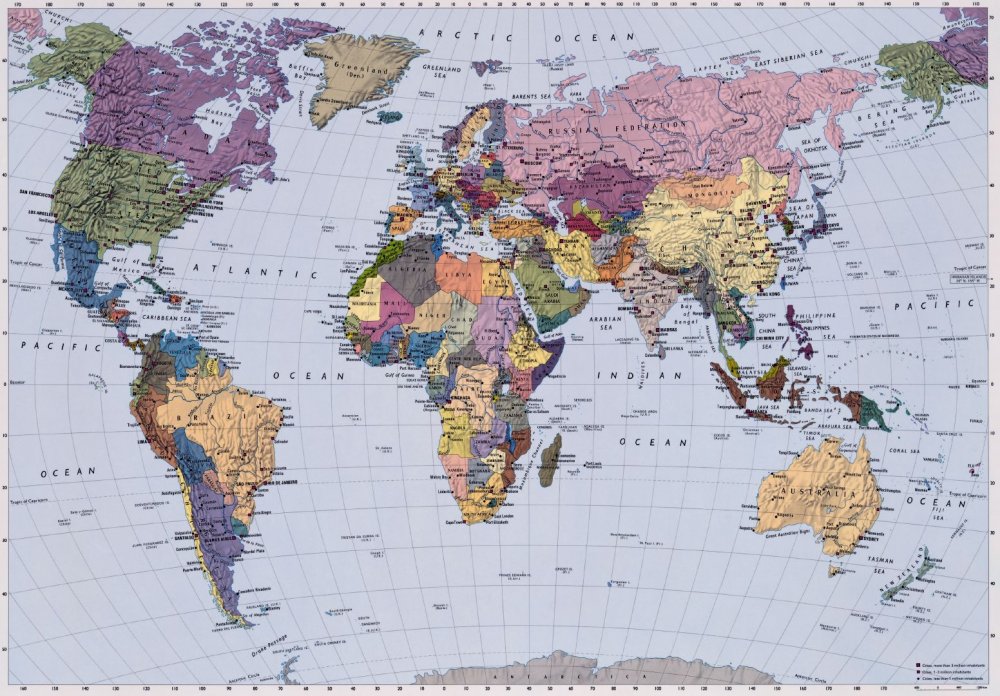 Карта мира полностью белая