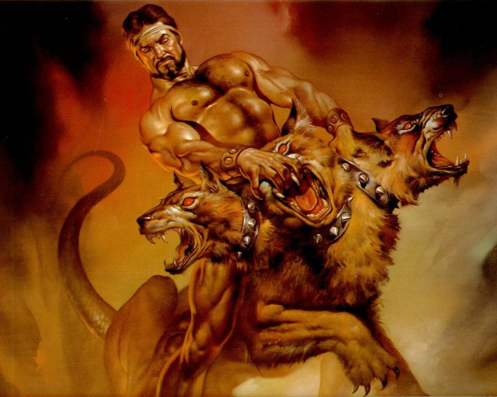 Самсон убивает Льва картина