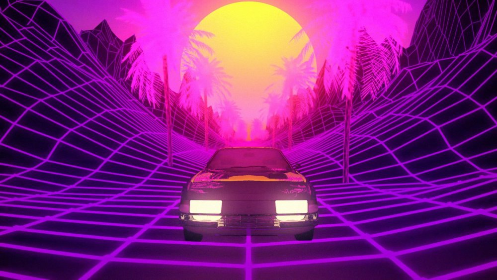 Ferrari Testarossa Retro Wave