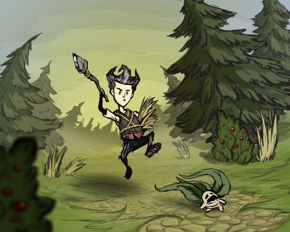 Don't Starve together Веббер арт