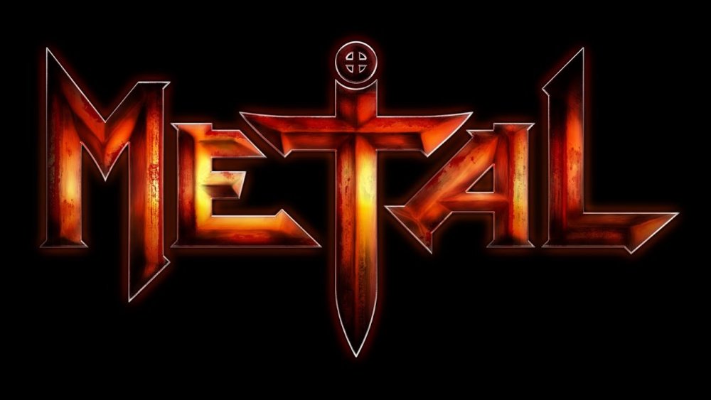 Metal надпись