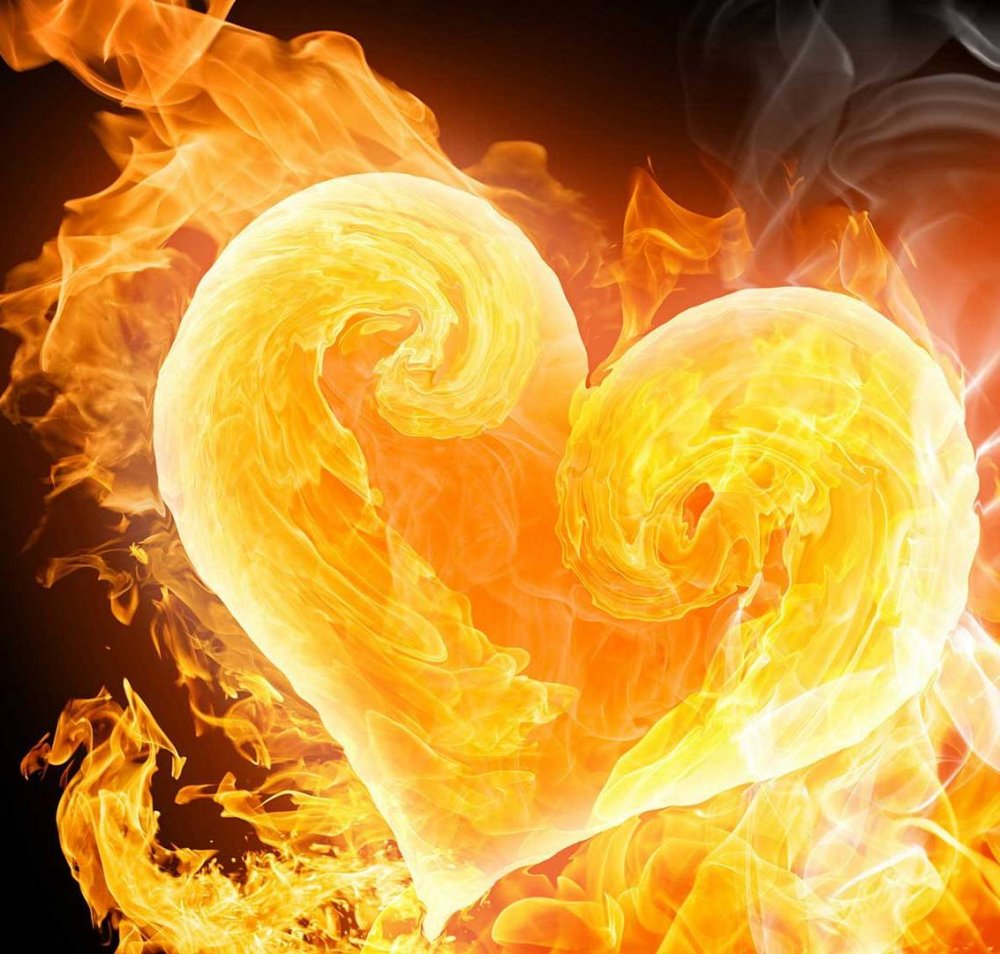 Огненное сердце рисунок