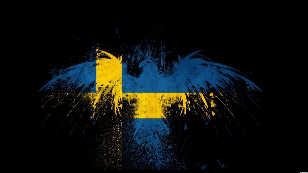 Флаг Швеции и Украины