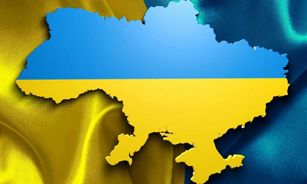 Украина карта флаг