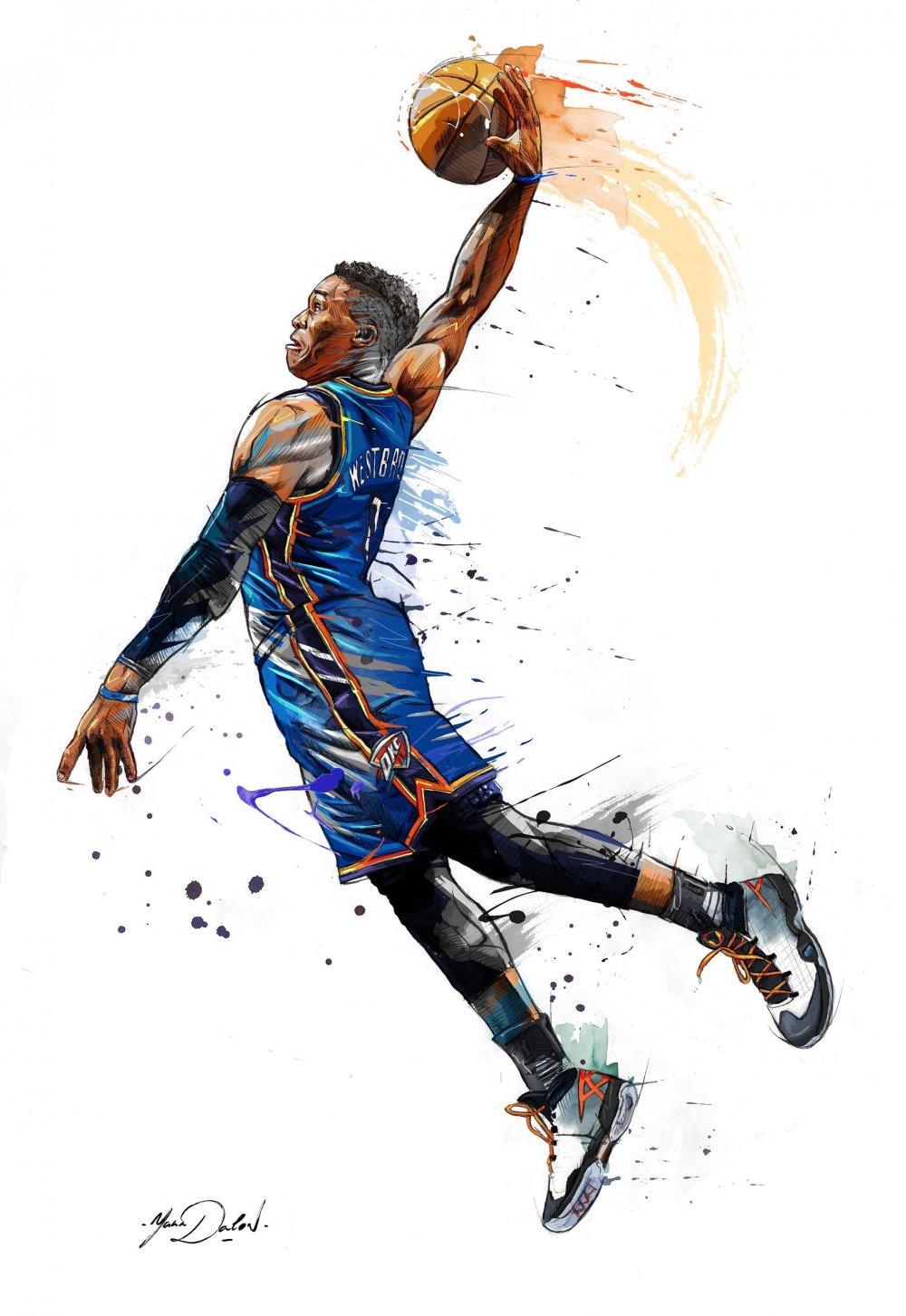 Russell Westbrook Dunk Art