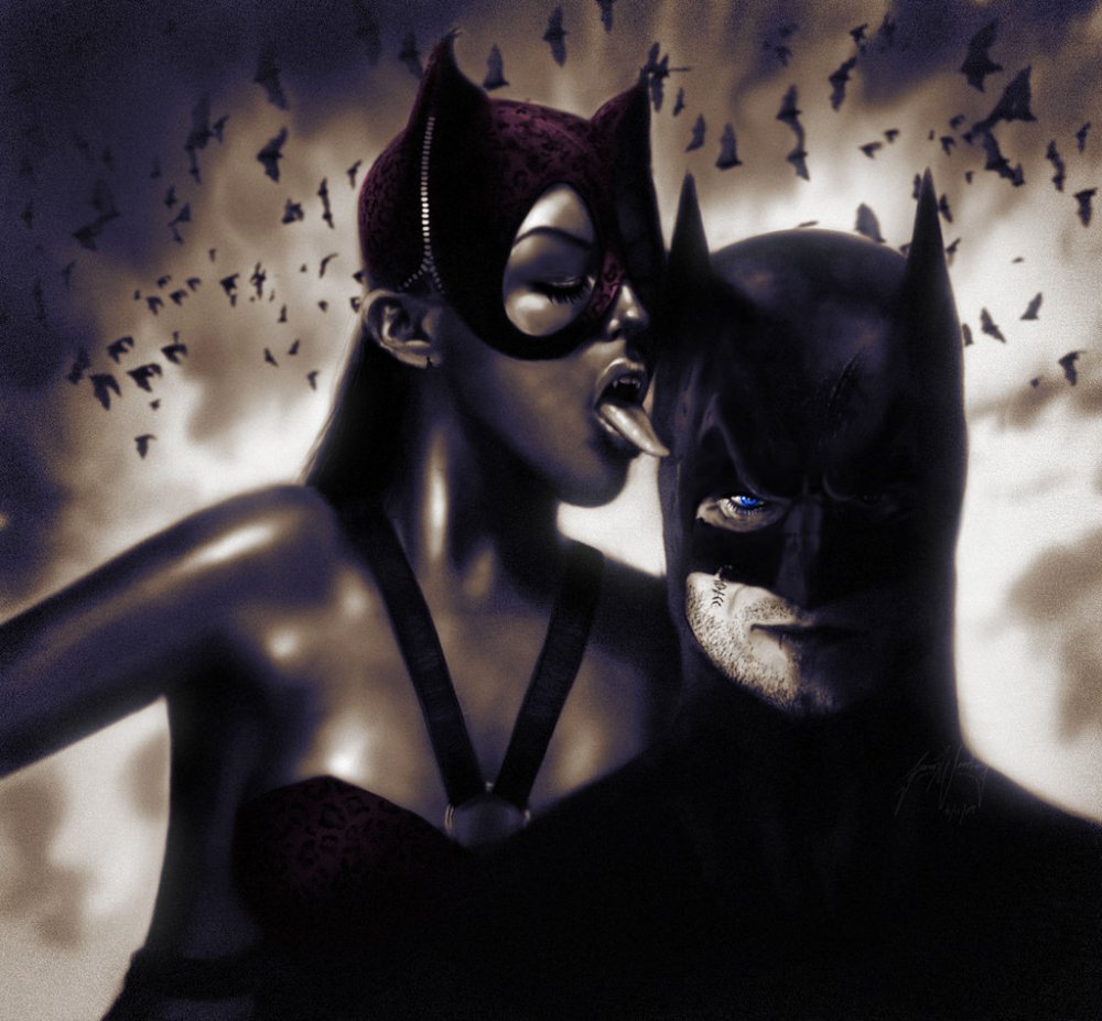 Бэтмен с девушкой картинки