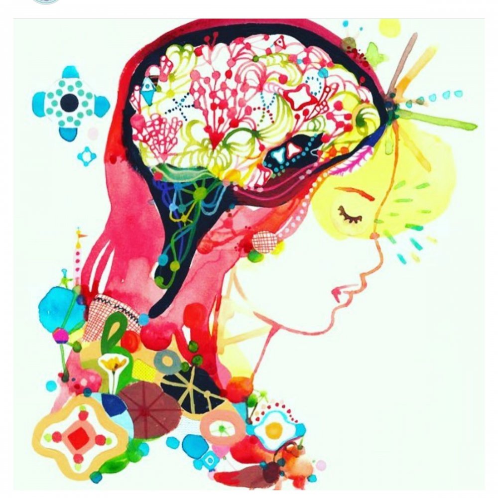 Мозг с цветами