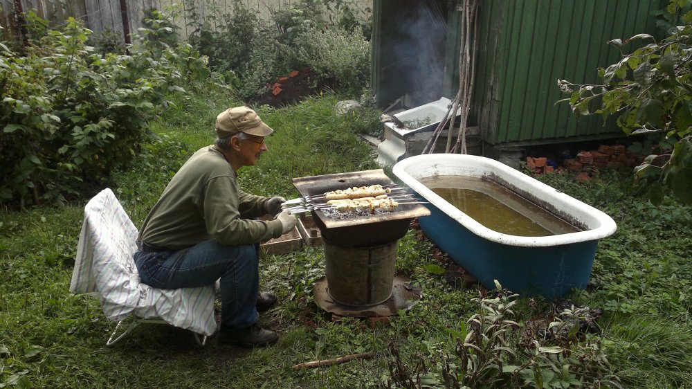 Шашлык на природе с девками