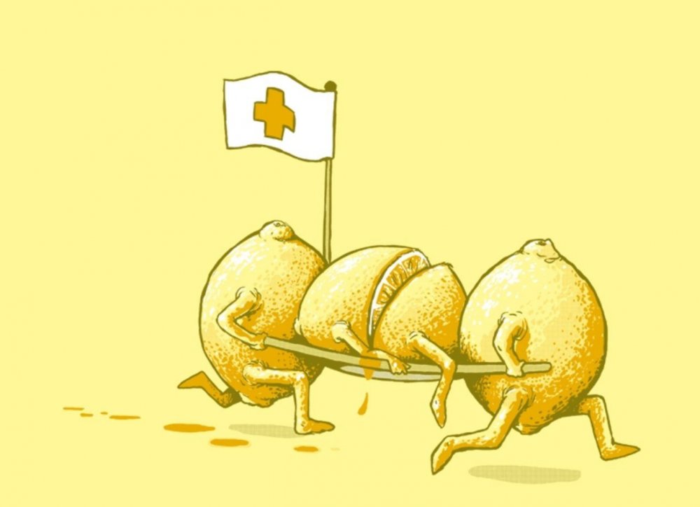 Карикатура выжатый лимон