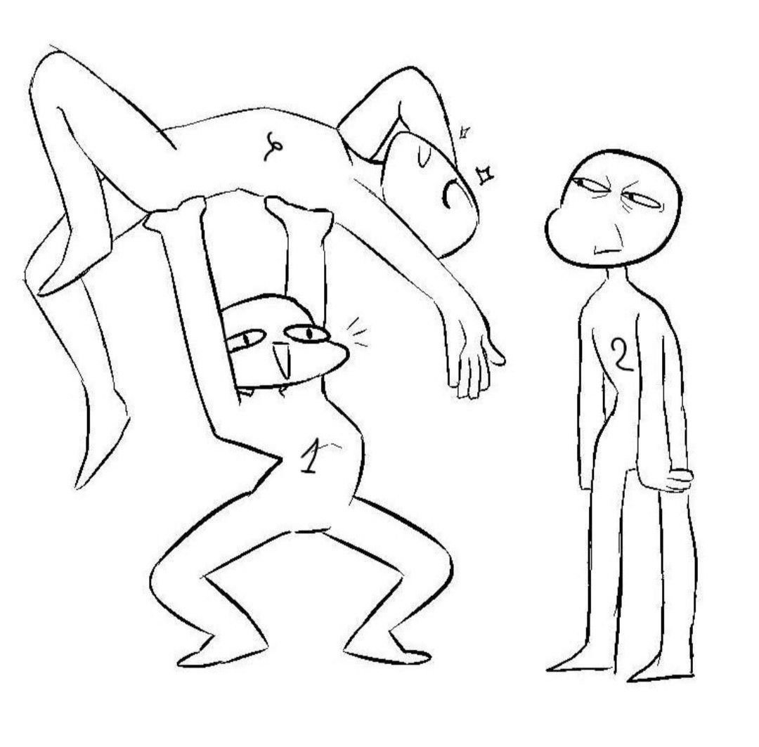 Funny poses drawing